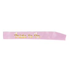Light Pink Sash with Gold Writing - Bride To Be